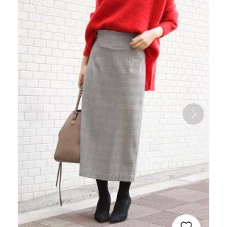 スピックアンドスパン(Spick & Span)のSpick & Span グレンチェック ハイライズスカート(ひざ丈スカート)