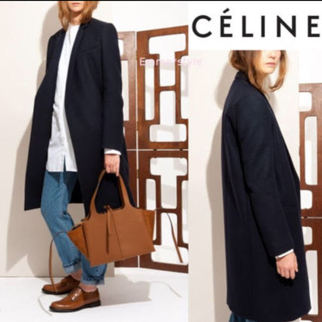 予約中!】 celine フィービー 黒 コート クロンビー セリーヌ celine