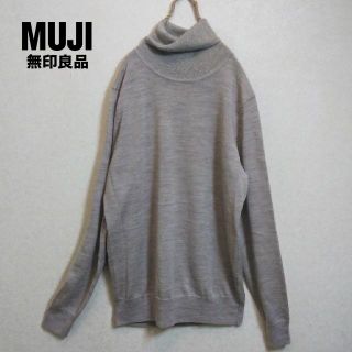 ムジルシリョウヒン(MUJI (無印良品))の美品 無印良品✨首のチクチクをおさえた 洗える天竺編みタートルネックセーター(ニット/セーター)