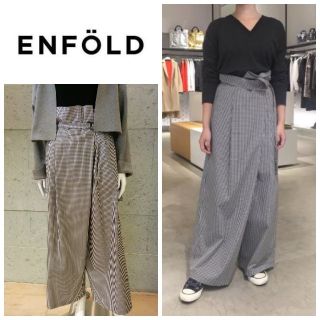 エンフォルド(ENFOLD)のエンフォルド ギンガムチェック ワイドパンツ(カジュアルパンツ)