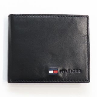 トミーヒルフィガー(TOMMY HILFIGER)の新品 トミー ヒルフィガー 二つ折り 財布 折財布 本革 コインケース ブラック(折り財布)