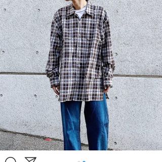 コモリ(COMOLI)のmarvine pontiak 19ss オープンカラー チェックシャツ(シャツ)