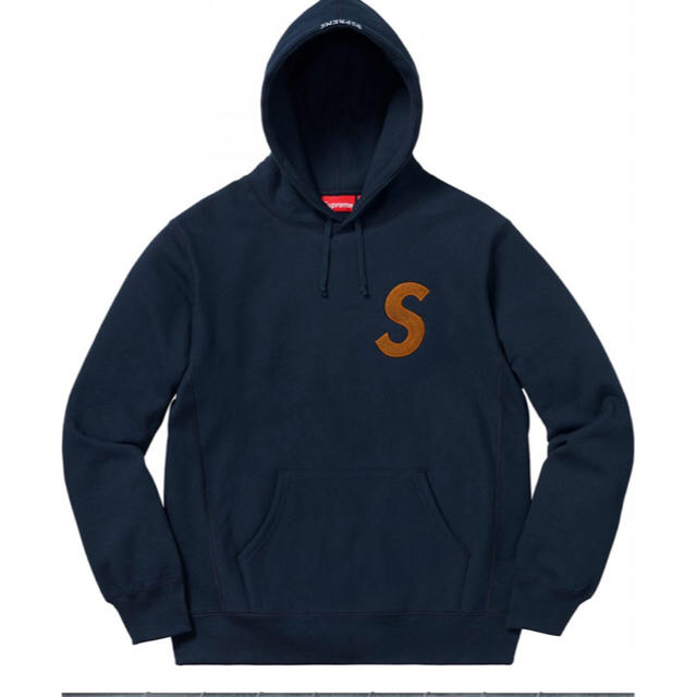 supreme 18aw Sロゴパーカー ネイビー M