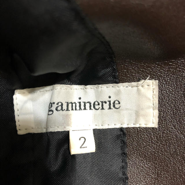 gaminerie(ギャミヌリィ)のギャミヌリィ皮コート　Ｍ レディースのジャケット/アウター(チェスターコート)の商品写真