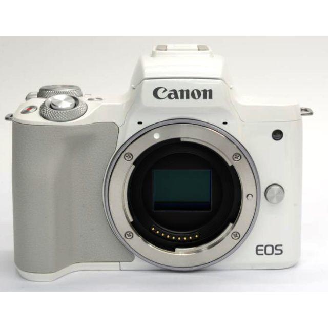 Canon(キヤノン)のキヤノン EOS kiss M ホワイト ボディ スマホ/家電/カメラのカメラ(ミラーレス一眼)の商品写真