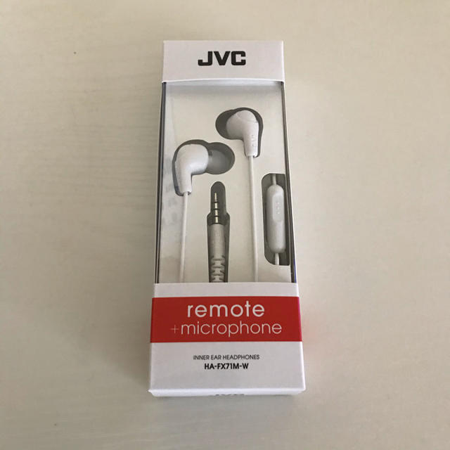 KENWOOD(ケンウッド)のJVC HA-FX71M カナル型イヤホン リモコン・マイク付き スマホ/家電/カメラのオーディオ機器(ヘッドフォン/イヤフォン)の商品写真