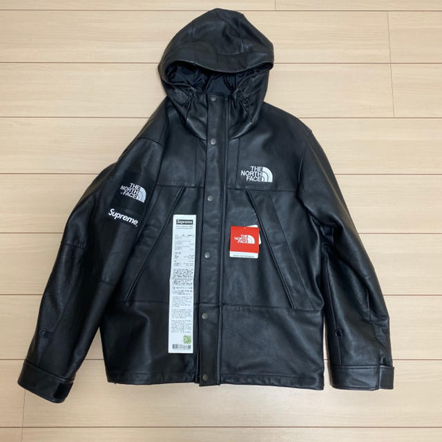 【最終特別大幅値下げ】Supreme North Face レザー M 黒