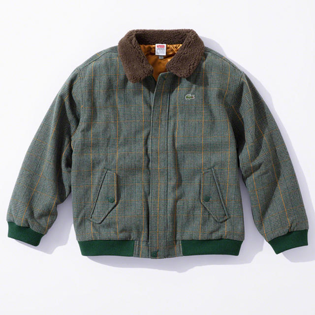 supreme lacoste wool bomber jacket plaid