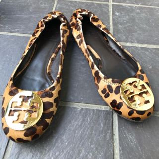 トリーバーチ(Tory Burch)のトリーバーチ　ハラコ　レオパード　フラットシューズ(ローファー/革靴)