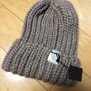 ゴア(goa)のレア！タグ付き新品♡ goa   ニットキャップ ベージュ(ニット帽/ビーニー)