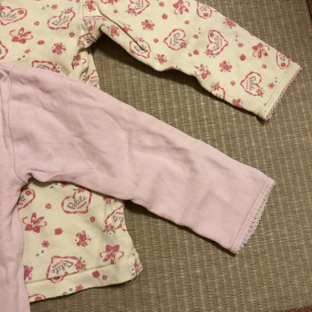 100 長袖　肌着 キッズ/ベビー/マタニティのキッズ服女の子用(90cm~)(下着)の商品写真