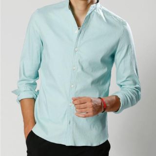 ダブルジェーケー(wjk)の【美品】wjk oxford shirts  長袖シャツ BLUE ブルー(シャツ)