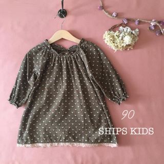 シップスキッズ(SHIPS KIDS)のSHIPS KIDS シップスキッズ 小花柄コーデュロイワンピース*̩̩̥୨୧(ワンピース)