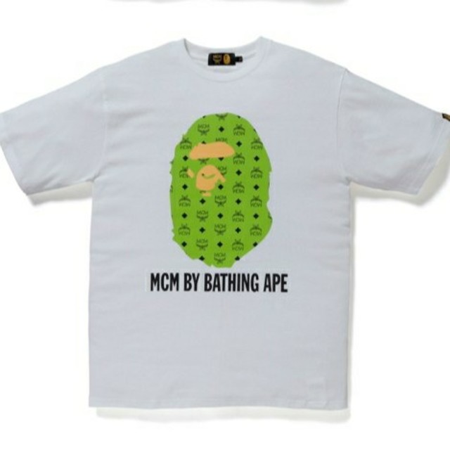 MCM × BAPE® BY BATHING TEE グリーン【Sサイズ】