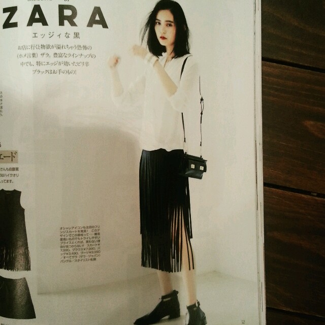 ZARA(ザラ)のフリンジスエードスカート レディースのスカート(ロングスカート)の商品写真