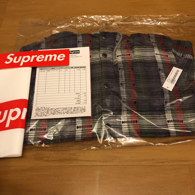 supreme Hooded Jacquard Flannel Shirt 2