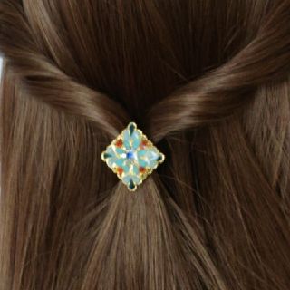 透かしパーツのブルースター ポニーフック(ヘアアクセサリー)