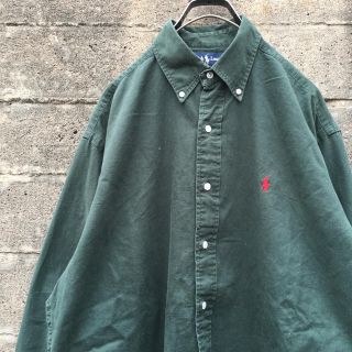 ラルフローレン(Ralph Lauren)の90’s Ralph Lauren ボタンダウンシャツ 深緑(シャツ)