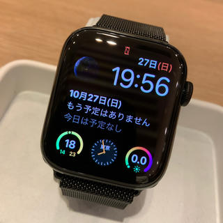 アップルウォッチ(Apple Watch)のApple Watch series4 セルラー 44mm ブラックステンレス(腕時計(デジタル))