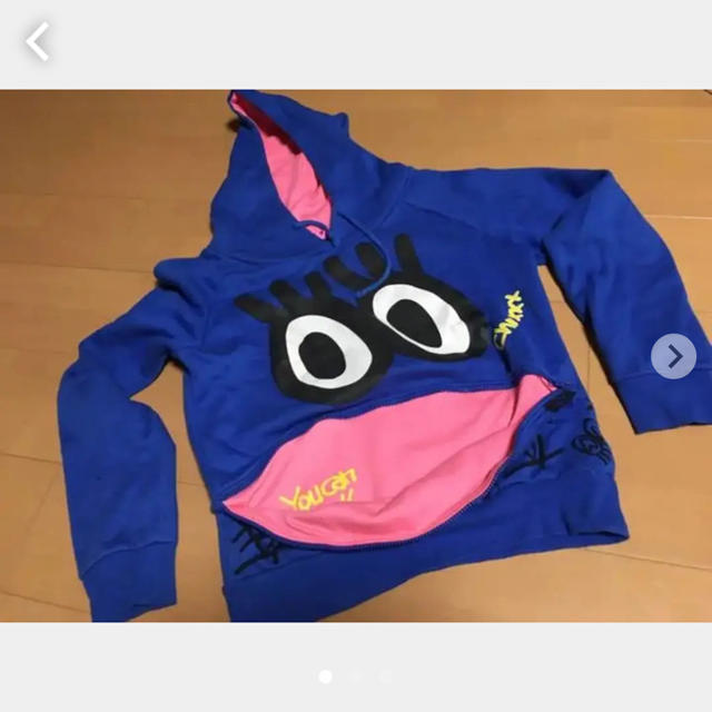 CHU XXX(チュー)の冬服 chu xxx フェイスパーカー 青♡フリーサイズ レディースのトップス(パーカー)の商品写真