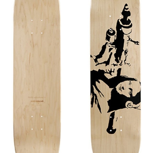 BANKSY SKATEBOARD DECK MONA LAUNCHER