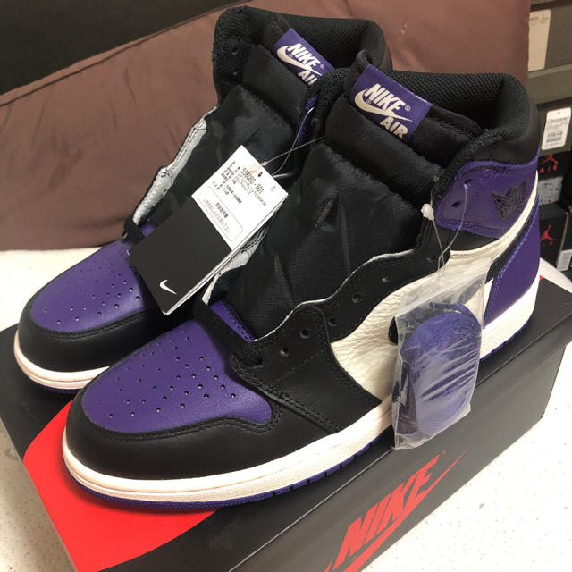 最終値下げ　NIKE AIR JORDAN 1 court purpleスニーカー