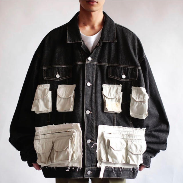 REMAKE CHANGE POCKET TRUCKER JACKET使用感の少ない美品Ｂ