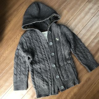 アバクロンビーアンドフィッチ(Abercrombie&Fitch)の★お値下げ中　美品★アバクロ　レディース　ニットフーデットカーディガン(ニット/セーター)