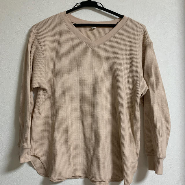 UNIQLO(ユニクロ)のワッフルクールネック レディースのトップス(Tシャツ(長袖/七分))の商品写真