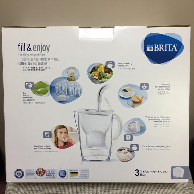Britax(ブリタックス)の【新品未開封】BRITA ブリタ 浄水器 2.4L カートリッジ3個付 インテリア/住まい/日用品のキッチン/食器(浄水機)の商品写真
