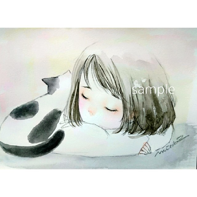 専用 手描きイラスト原画《With 》オリジナル 全国送料込 エンタメ