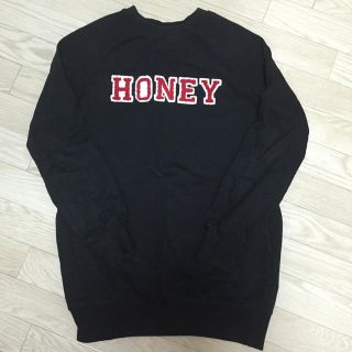 ハニーミーハニー(Honey mi Honey)のHoney スウェットワンピ(トレーナー/スウェット)