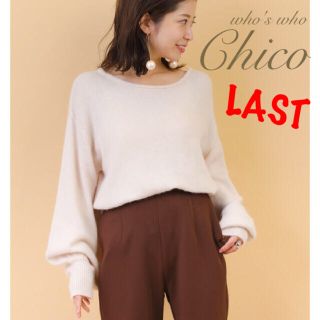 フーズフーチコ(who's who Chico)の僅か⚠️ 最新作¥7620【Chico】バックリボンフォックスニット(ニット/セーター)