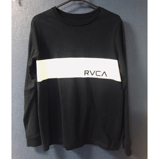 ルーカ(RVCA)のRVCA ロゴプリント ロンT テープ ブラック XS(Tシャツ/カットソー(七分/長袖))