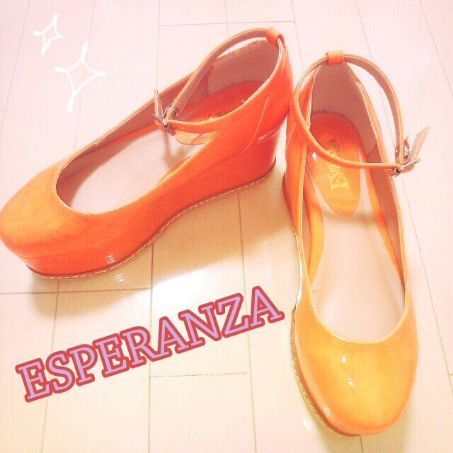 ESPERANZA(エスペランサ)のオレンジ♡新品 レディースの靴/シューズ(ハイヒール/パンプス)の商品写真