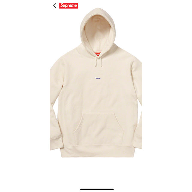 Supreme Micro Logo Hooded sweatshirtベージュ