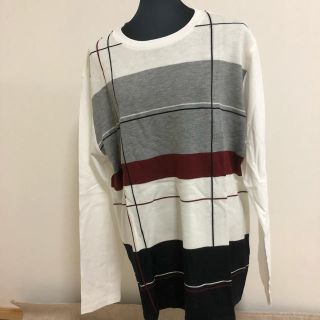 ザショップティーケー(THE SHOP TK)の【新品】the shop tk 前身ニット長袖Tシャツ　サイズ　XL12(シャツ)