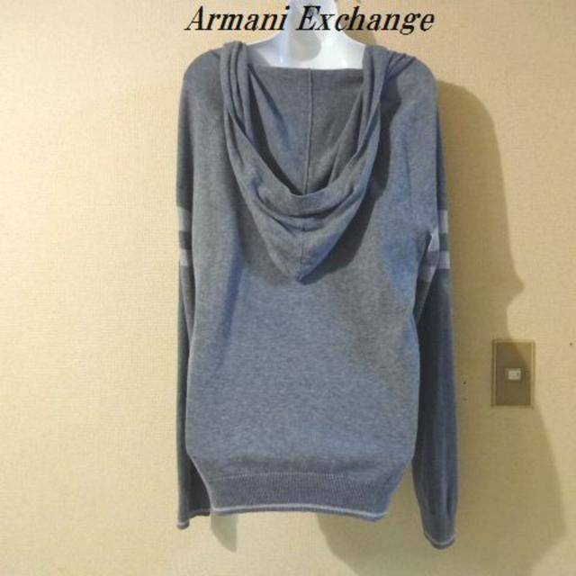 ARMANI EXCHANGE(アルマーニエクスチェンジ)のA|Xアルマーニ エクスチェンジ♡メンズロゴ入り柔らかニットパーカー メンズのトップス(パーカー)の商品写真