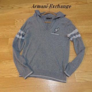 アルマーニエクスチェンジ(ARMANI EXCHANGE)のA|Xアルマーニ エクスチェンジ♡メンズロゴ入り柔らかニットパーカー(パーカー)