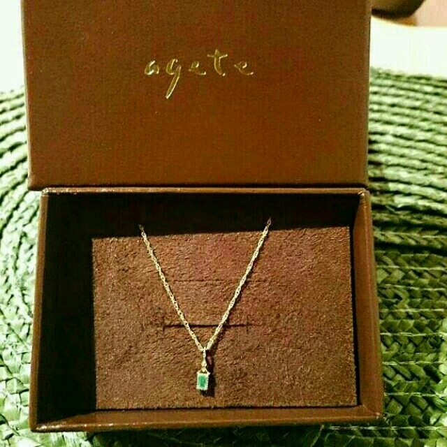 agete - お値下げ☆アガットネックレス エメラルドの通販 by agete - お値下げ☆アガットネックレス エメラルドの通販 by