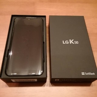 エルジーエレクトロニクス(LG Electronics)の【新品50%OFF/SIMﾌﾘｰ】LG K50/ﾌﾟﾗﾁﾅｼﾙﾊﾞｰ(スマートフォン本体)