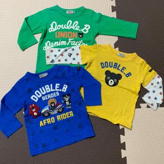 ダブルビー(DOUBLE.B)のミキハウス　ダブルビー　ロンＴ　3枚セット　80(Tシャツ/カットソー)