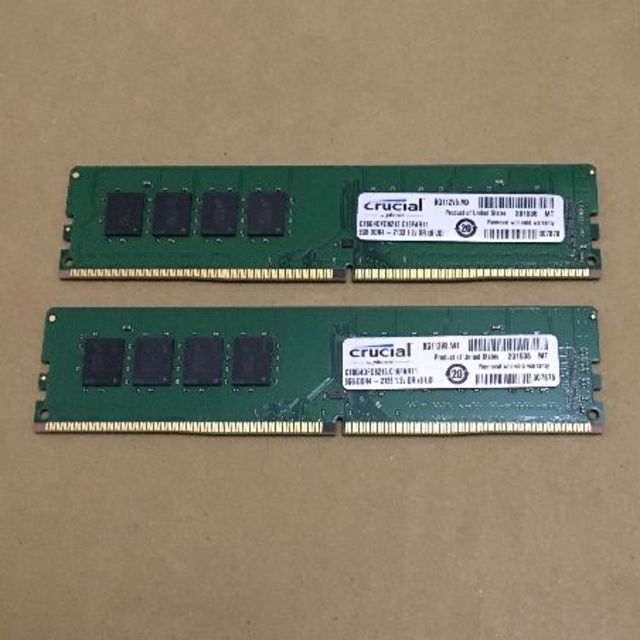 CRUCIAL DDR4メモリ 2133 16GB(8GB x 2),その他4枚