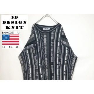 クージー(COOGI)の90年代 LAVANE NY 3Dデザインニット L USA(ニット/セーター)