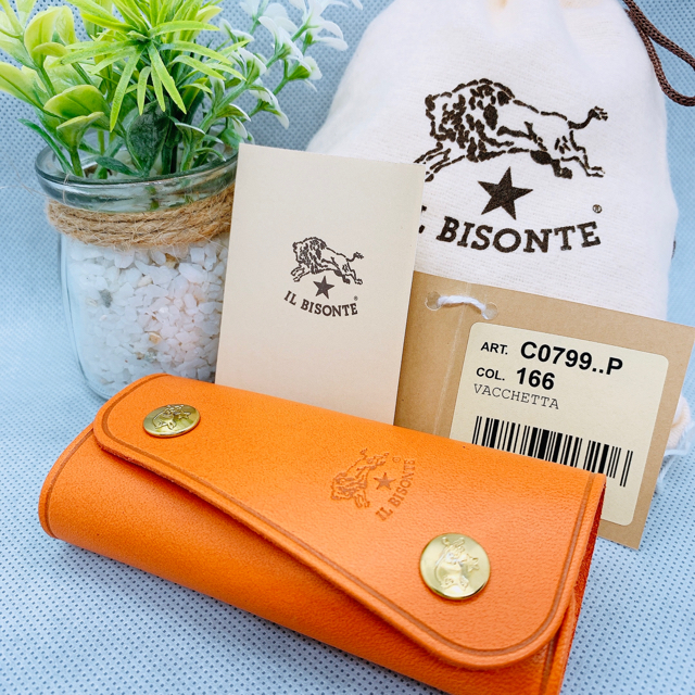 IL BISONTE(イルビゾンテ)の新品 イルビゾンテ キーケース スマートキー ケース レザー キーリング ヌメ レディースのファッション小物(キーケース)の商品写真