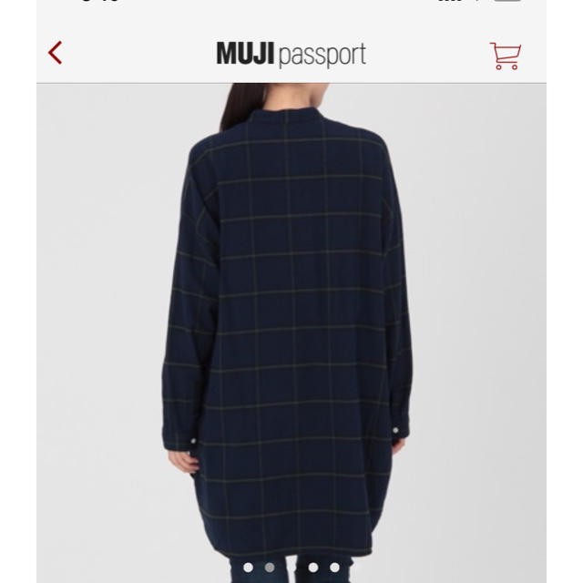 MUJI (無印良品)(ムジルシリョウヒン)の無印良品　オーガニックコットン　フランネルチェックチュニック　M-L レディースのトップス(チュニック)の商品写真