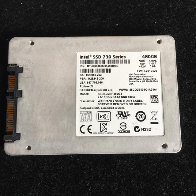 intel SSD 730serles 480GB 1