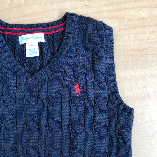 Ralph Lauren(ラルフローレン)の☆プロフィール必読様専用☆ラルフローレン ベスト 18M キッズ/ベビー/マタニティのベビー服(~85cm)(ニット/セーター)の商品写真