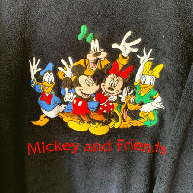 Disney(ディズニー)の★激レア★刺繍★ビッグロゴ★ミッキーマウス★ポリエステル素材★スウェット★XL★ メンズのトップス(スウェット)の商品写真