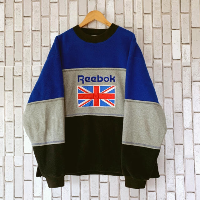 Reebok(リーボック)の★激レア★ビッグロゴ★リーボック★ポリエステル素材★スウェット★XLサイズ★ メンズのトップス(スウェット)の商品写真